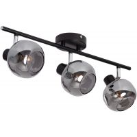 Abruzzo Nino lampa podsufitowa 3x20 W czarna-przydymiona-srebrna ABR-SLWN-3XE14