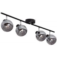 Abruzzo Nino lampa podsufitowa 4x20 W czarna-przydymiona-srebrna ABR-SLWN-4XE14