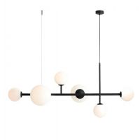 Aldex Dione 6 lampa wisząca 4x10W+2x15W czarna/biała 1092K1