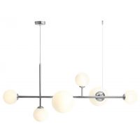 Aldex Dione 6 lampa wisząca 4x40W+2x60W chrom/biała 1092K4