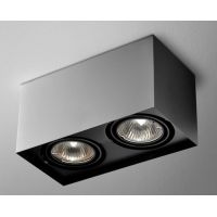 Aqform Squares lampa podsufitowa 2x50W czarna struktura 45812-0000-U8-PH-12