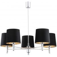 Argon Bolzano Plus lampa podsufitowa 5x15 W czarna-chrom 2104