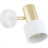 Argon Doria kinkiet 1x15W biały/mosiądz 4264