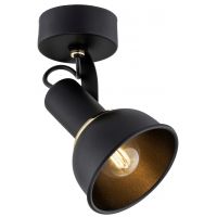 Argon Twist lampa podsufitowa 1x7W czarny/mosiądz 4900
