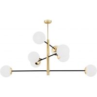 Argon Cameron lampa podsufitowa 8x15W opal mat/czarny/mosiądz 5041