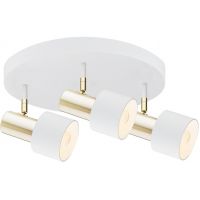 Argon Doria lampa podsufitowa 3x15W biały/mosiądz 6008