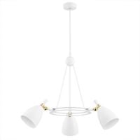 Argon Charlotte lampa wisząca 3x15W biała struktura/mosiądz 6148