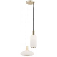 Argon Sagunto lampa wisząca 2x15W opal mat/mosiądz 896