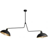 Aldex Escape lampa podsufitowa 2x15 W czarna 1036H1