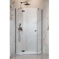 Radaway Essenza 8 Brushed GunMetal PTJ drzwi prysznicowe 59,7 cm uchylne gunmetal szczotkowany/szkło przezroczyste 10490000-92-01L