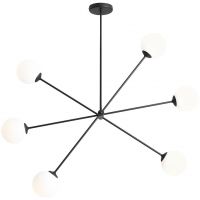 Aldex Ohio lampa podsufitowa 6x10 W czarna 1081PL_K1