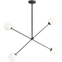 Aldex Ohio lampa podsufitowa 4x10 W czarna 1081PL_L1