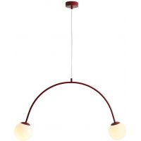 Aldex Una lampa wisząca 2x10 W czerwona 1116H15