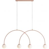 Aldex Una lampa wisząca 4x10 W pomarańczowa 1116L11_L