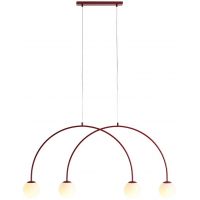 Aldex Una lampa wisząca 4x10 W czerwona 1116L15_S