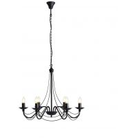 Aldex Róża lampa wisząca 6x10 W czarna 397K1