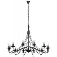 Aldex Róża lampa wisząca 12x10 W czarna 397R1