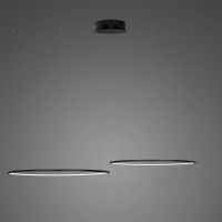 Altavola Design Ledowe Okręgi lampa wisząca 2x38 W czarna LA074/CO2_60_in_3k_BLACK