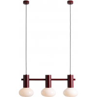 Aldex Flo III lampa wisząca 3x10 W czerwona 7000E27_S