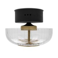 Altavola Design Vitrum lampa podsufitowa 1x7,2W LED czarny mat/złoto satyna/transparent LA104/CW