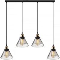 Altavola Design New York Loft lampa wisząca 4x40 W mosiądz-przydymiona LA034/CL4_smoky