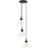 Altavola Design New York Loft lampa wisząca 3x40 W mosiądz-przezroczysta LA034/CO3