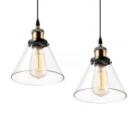 Altavola Design New York Loft lampa wisząca 2x40W mosiądz/transparent La034/p+p