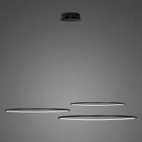 Altavola Design Ledowe Okręgi lampa wisząca 68W czarna LA075/CO3_80_in_3k_black_dimm