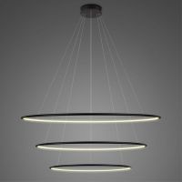 Altavola Design Ledowe Okręgi lampa wisząca 3x130 W czarna LA075/P_100_in_3k_black