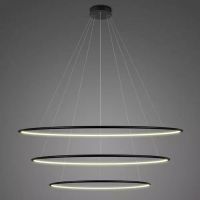 Altavola Design Ledowe Okręgi lampa wisząca 113W czarny LA075/P_120_in_4k_black_dimm
