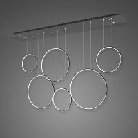 Altavola Design Ledowe Okręgi lampa wisząca 130W czarna LA076/P_180_in_4k_black