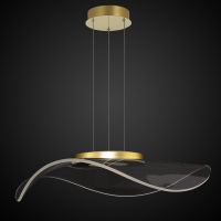 Altavola Design Velo lampa wisząca 1x30W satynowe złoto/przezroczysty LA101/P1_gold