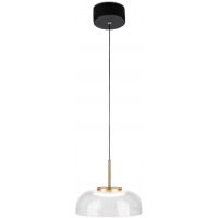 Altavola Design Vitrum lampa wisząca 1x7W LED czarny mat/satynowe złoto/przezroczysty LA104/P