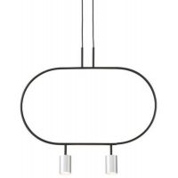 Altavola Design Luna lampa wisząca 2x3 W czarna-srebrna LPL337-SL