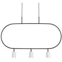 Altavola Design Luna lampa wisząca 3x3 W czarna-srebrna LPL338-SL