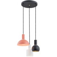 Argon Sines lampa wisząca 3x15W biały/czarny/koral/mosiądz 1480