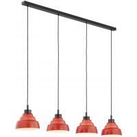 Argon Ventura lampa wisząca 4x15 W czerwona-tytan 1859