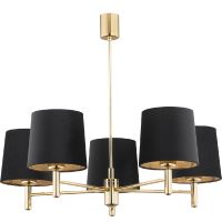 Argon Ponte Plus lampa podsufitowa 5x15W czarny/ciemny mosiądz 2107