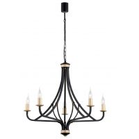 Argon Lorenzo lampa wisząca 5x7W czarny/złoty 2171