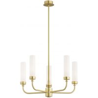 Argon Preston lampa wisząca 5x7 W biała-mosiądz 2195