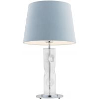 Argon Nancy lampa stołowa 1x15W błękitny/przeźroczysty/chrom 3844