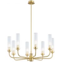 Argon Preston lampa wisząca 8x7 W mosiądz-przezroczysta 5082