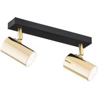 Argon Lagos lampa podsufitowa 2x5W mosiądz/czarny 889