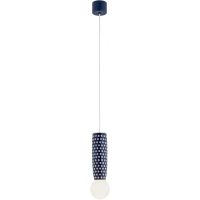 Argon Boll lampa wisząca 1x6 W opal-granatowa 8937