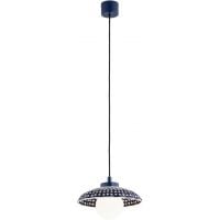 Argon Boll lampa wisząca 1x6 W opal-granatowa 8948