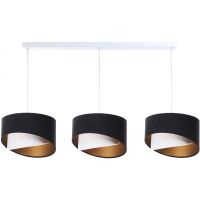 BPS Koncept Galaxy lampa wisząca 3x60 W biała-czarna-złota 060-L3-025