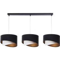 BPS Koncept Galaxy lampa wisząca 3x60 W biała-czarna-złota 060-L3-025CZ