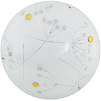 Candellux Floral plafon 1x10W LED biały/bursztynowy 13-49766