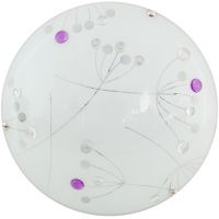 Candellux Floral plafon 1x10W LED biały/fioletowy 13-49797