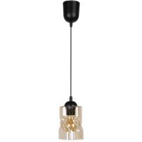 Candellux Felis lampa wisząca 1x60W czarna/bursztynowa 31-00156